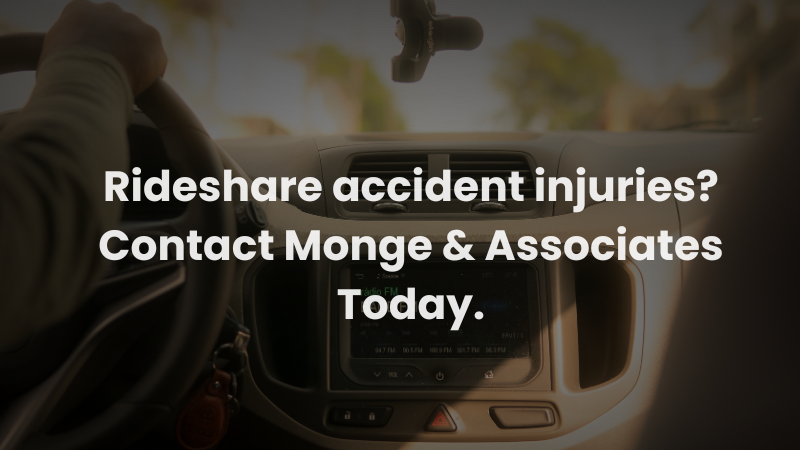 Vehicle involved in a rideshare accident case representing legal help from a rideshare accident attorney