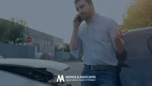 man on the phone with police after getting into a delivery driver accident in Atlanta