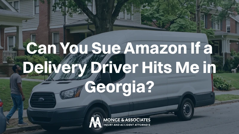 Amazon delivery driver on Atlanta roads